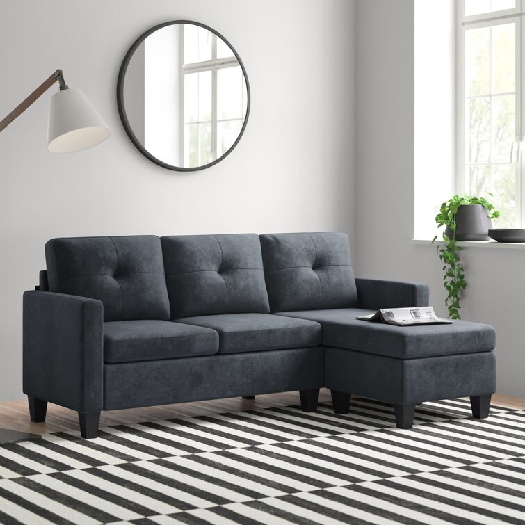 Almendarez 77&prime;&prime; Wide Reversible Modular Sofa & Chaise With Ottoman