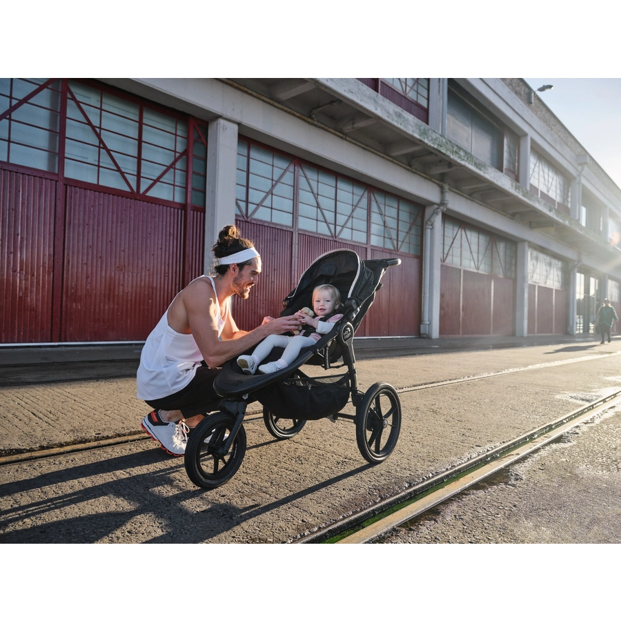 baby jogger Kombi-Kinderwagen Summit X3 Midnight Black inklusive Babywanne Deluxe 2 und Wetterschutz