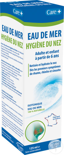 Care+ Eau De Mer Hygiène Du Nez Isotonique Adultes Et Enfants 6+ Ans Flacon 125ml