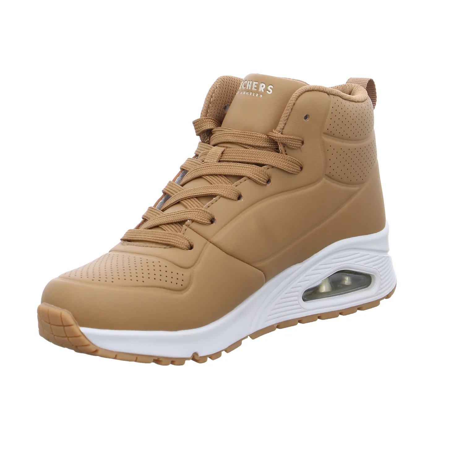 SKECHERS Mid Cut Sneaker Cognac Lederimitat