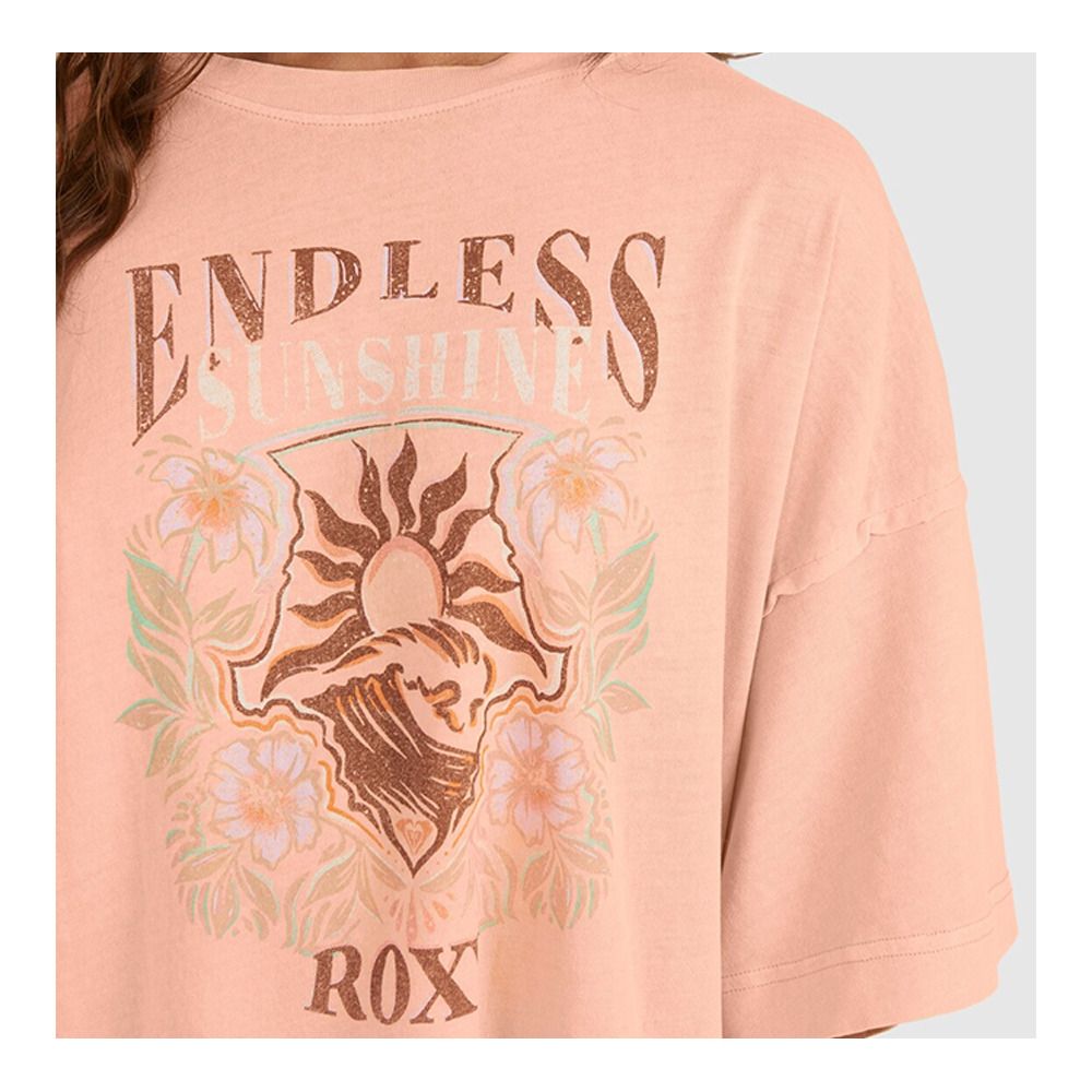 Roxy FROZEN SUNSET - Tee-shirt Femme peach parfait