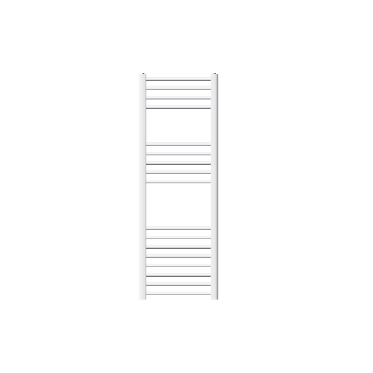 ECD Germany Badkamerradiator - 400 x 1200 mm - Wit - Gebogen met Zijaansluiting - Radiator Handdoekverwarmer Handdoekdroger
