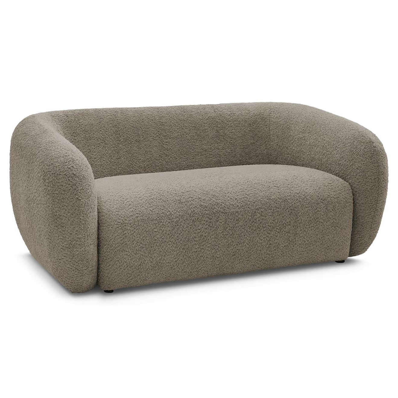 Bobochic Canapé 2 places celine bouclette taupe - 160x87x70 cm