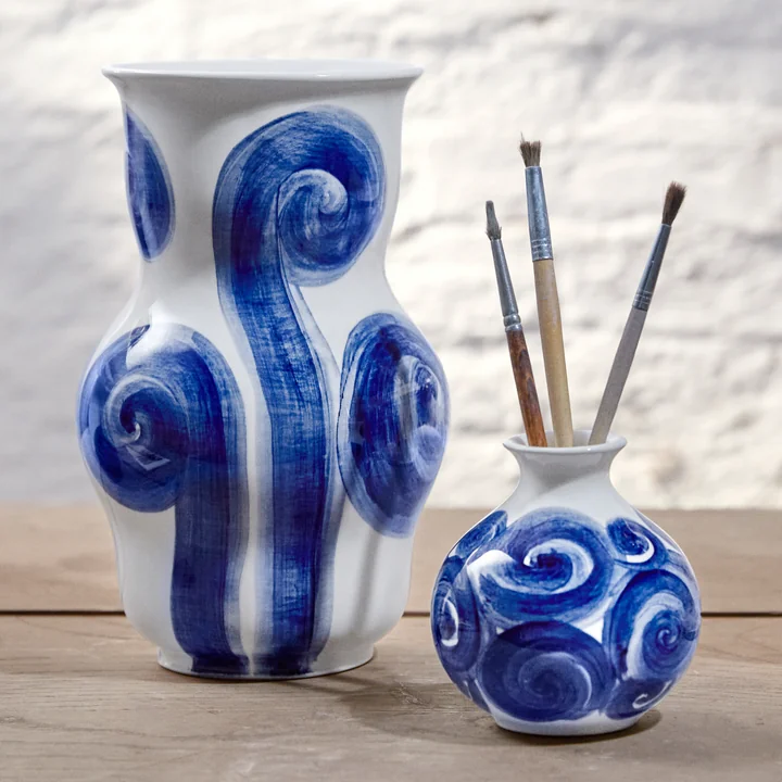 Kähler Design - Tulle Vase, H 22,5 cm, blau