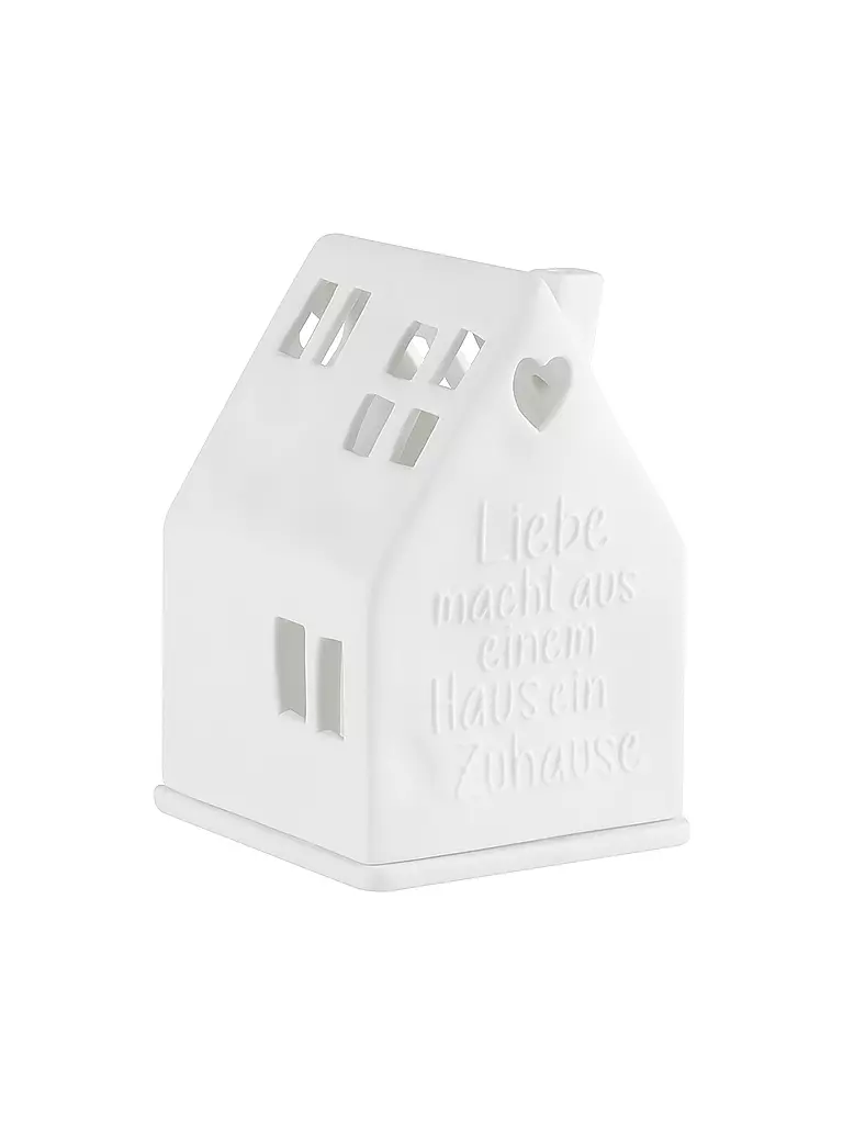 RAEDER Lichthaus LIEBE MACHT 7x7x10,5cm Weiss weiss