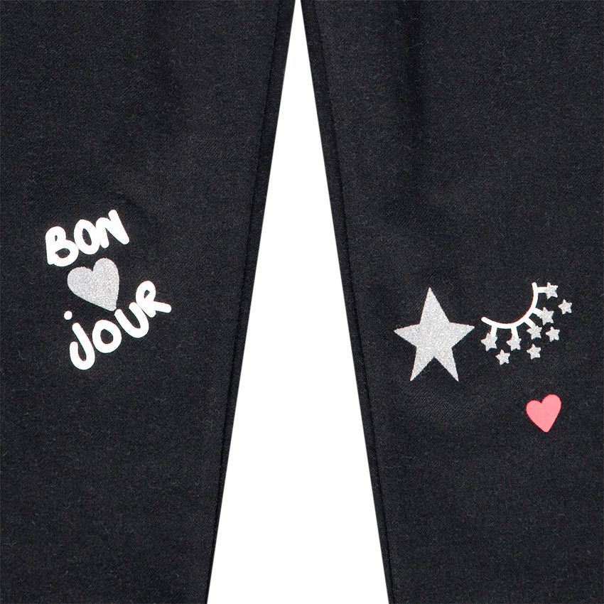 Jegging en maille à prints fantaisie pour enfant fille - Bleu marine