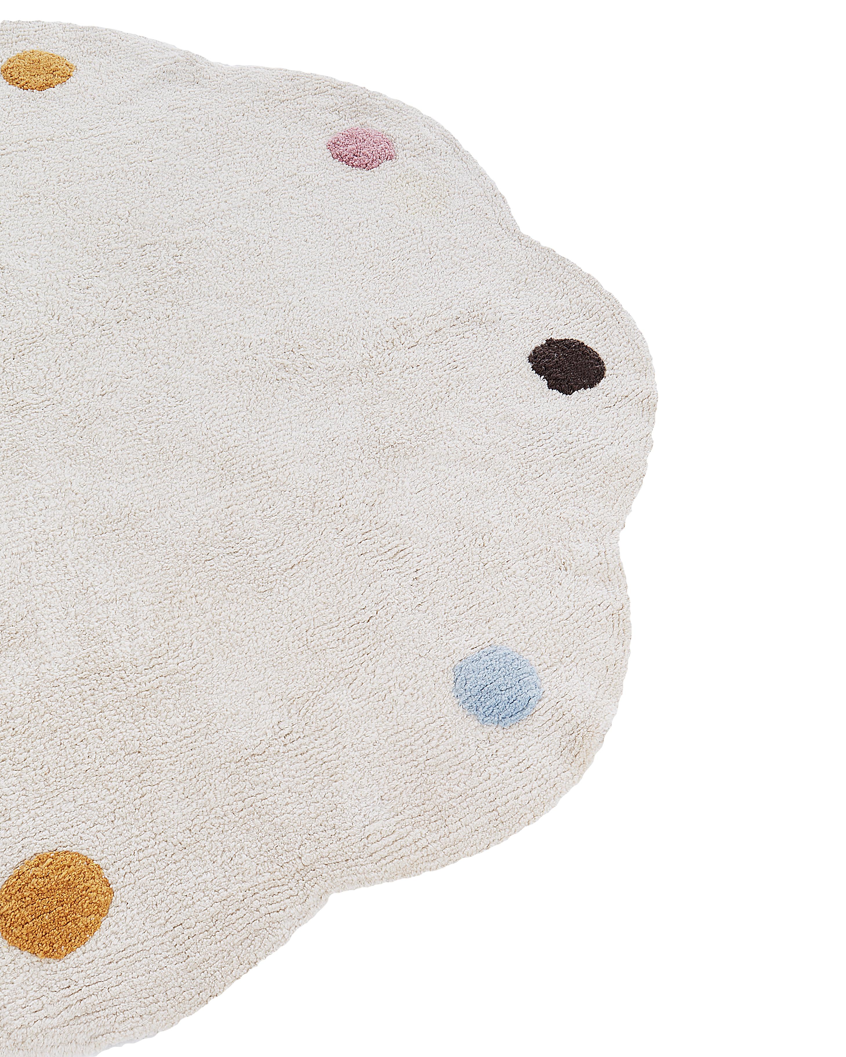 Kindervloerkleed DUREVI Lichtbeige ø 120 cm Katoen