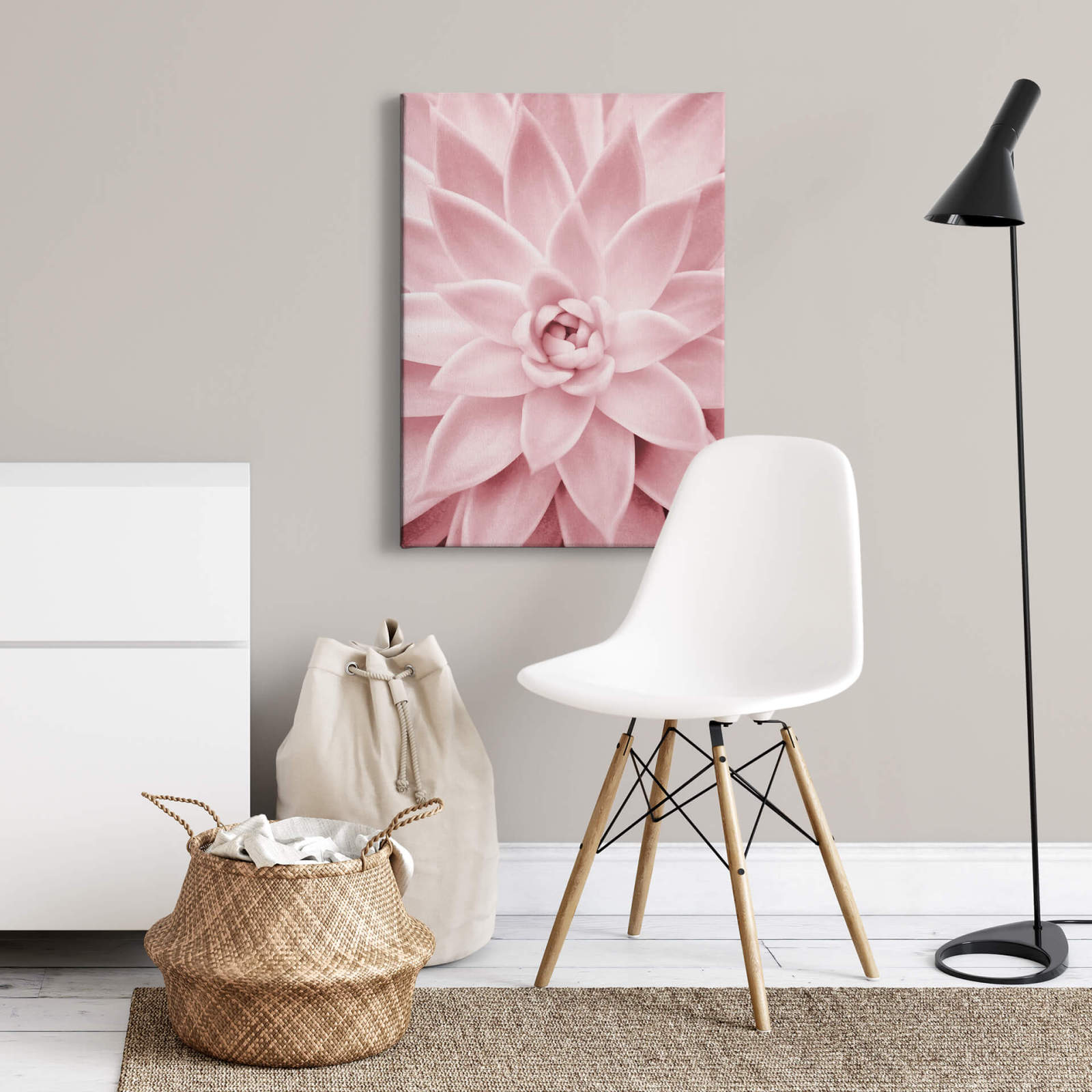 Leinwandbild SUKKULENTEN - rosé - 50x70 cm