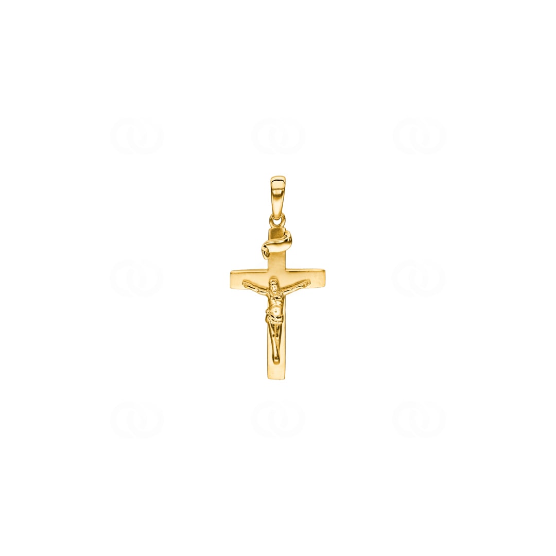 Kreuzanhänger 750/18 K Gelbgold