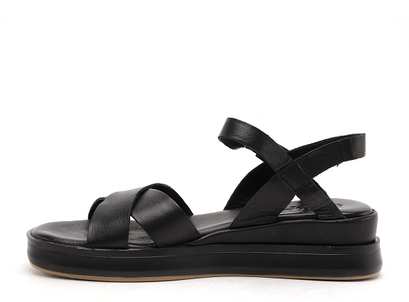 Coco abricot nu pieds plats femme meigneux noir