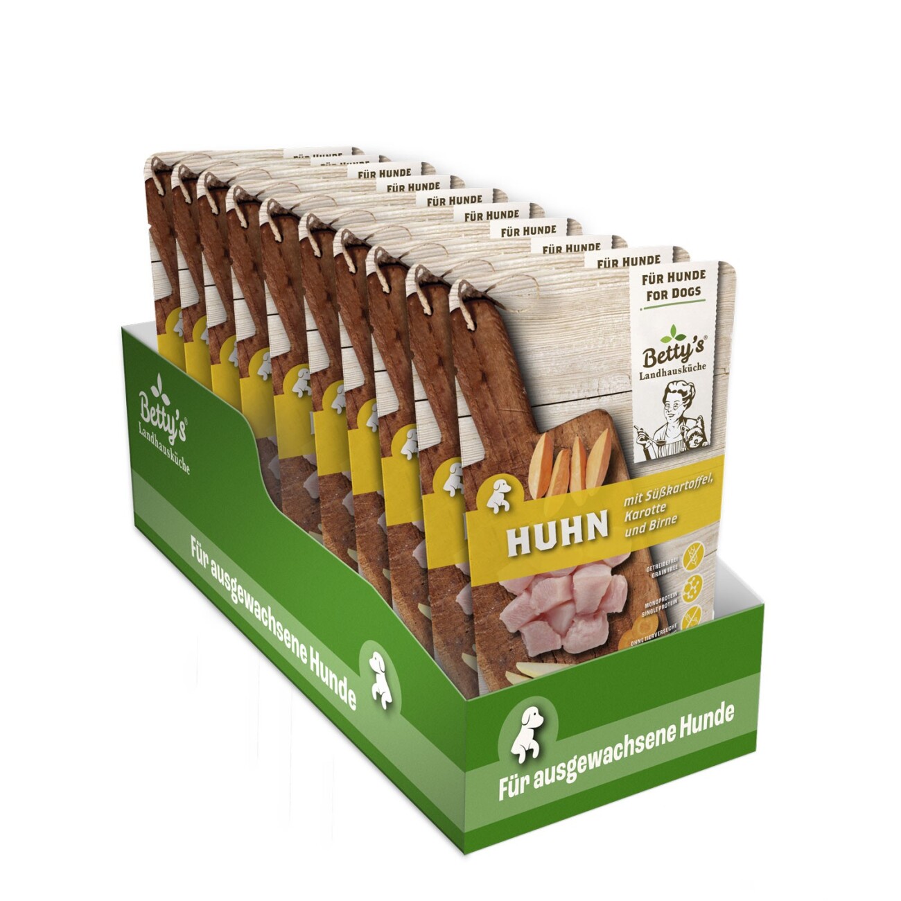 Betty's Landhausküche Frischebeutel Huhn & Süsskartoffel 10x125 g