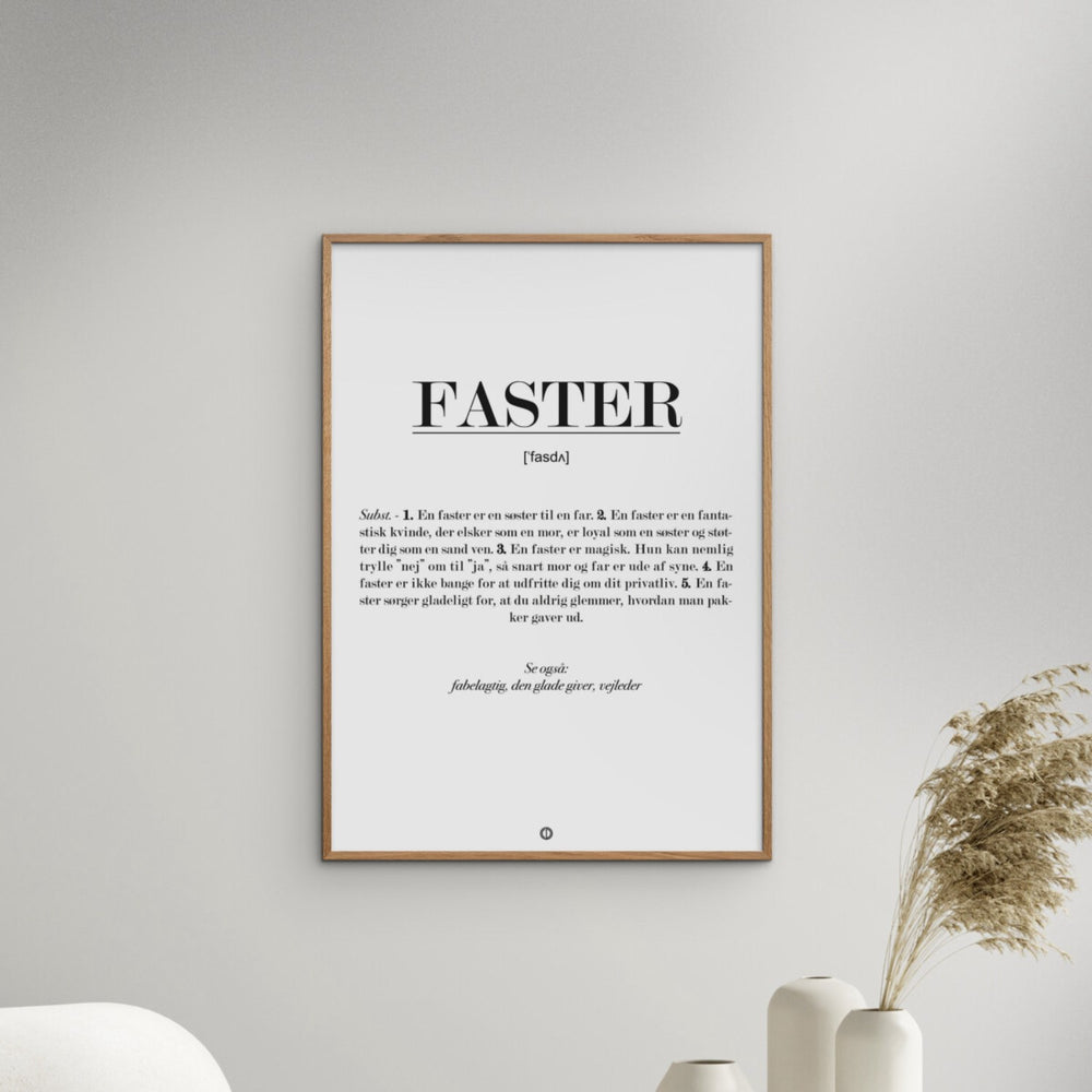 Køb Poster & Frame Citatplakat - Faster Definition