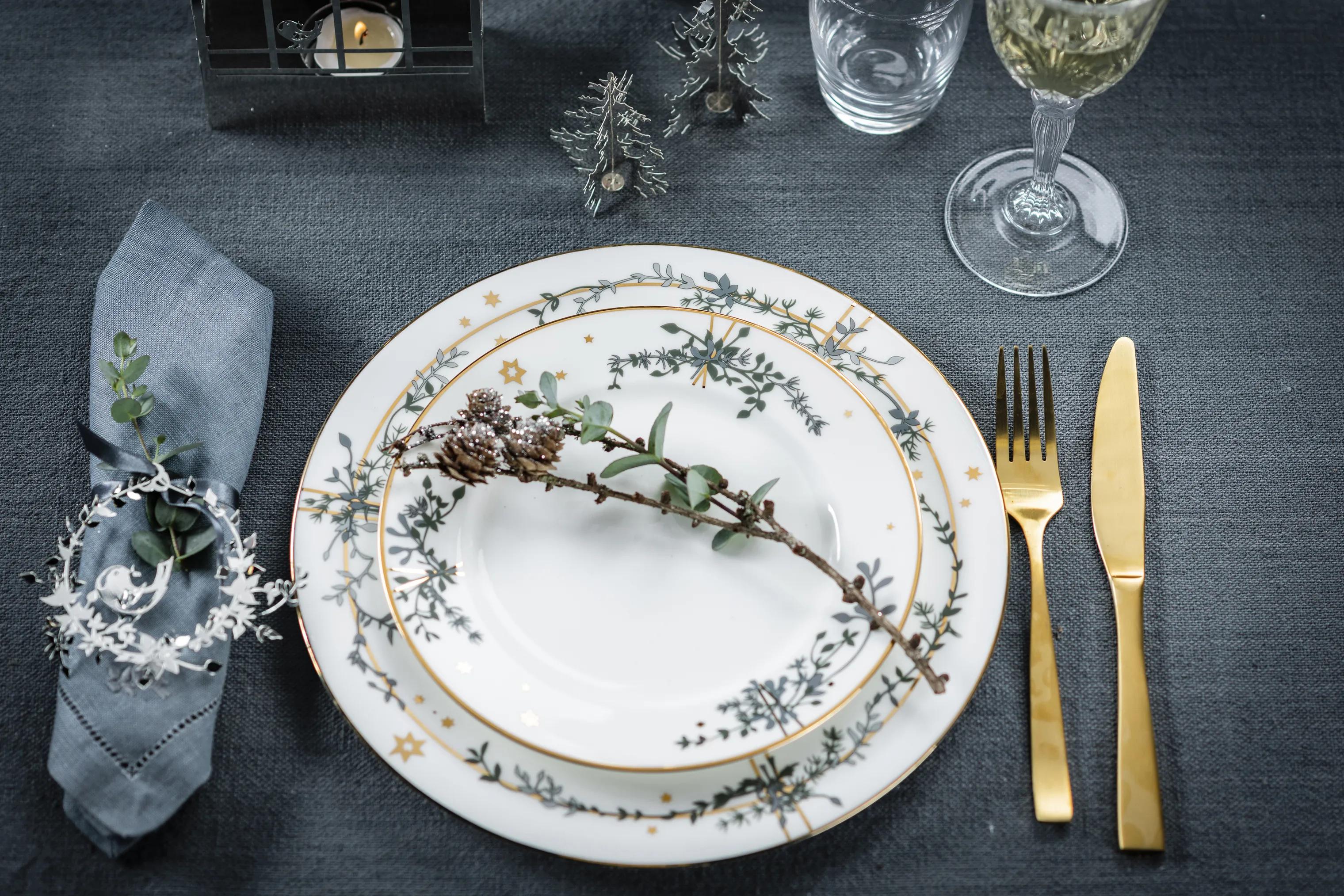 Jette Frölich Design Vinterstjerner Frokoststallerken