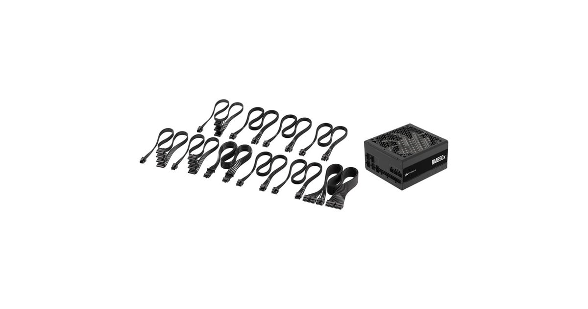 CorsairRM850x modulaire 850 watt voeding   (Zwart, 1x 12V-2x6, 3x PCIe)