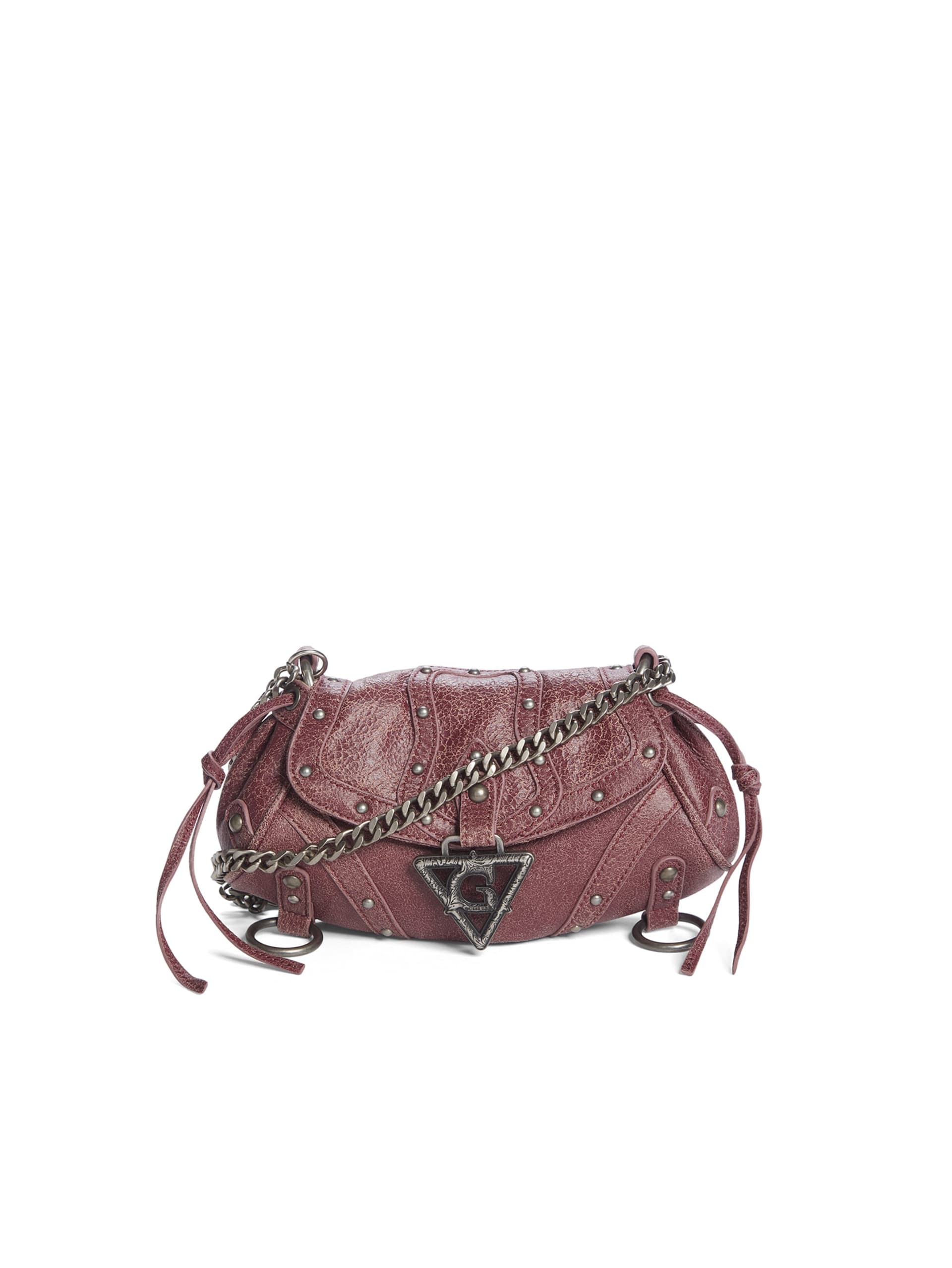 mini bolsa fashion em couro craquelado