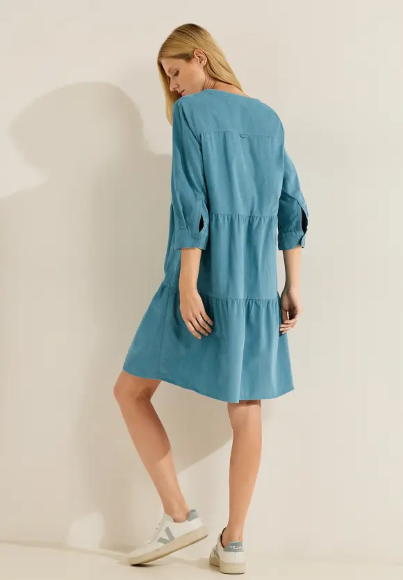 Cordkleid mit 3/4-Arm - adriatic blue