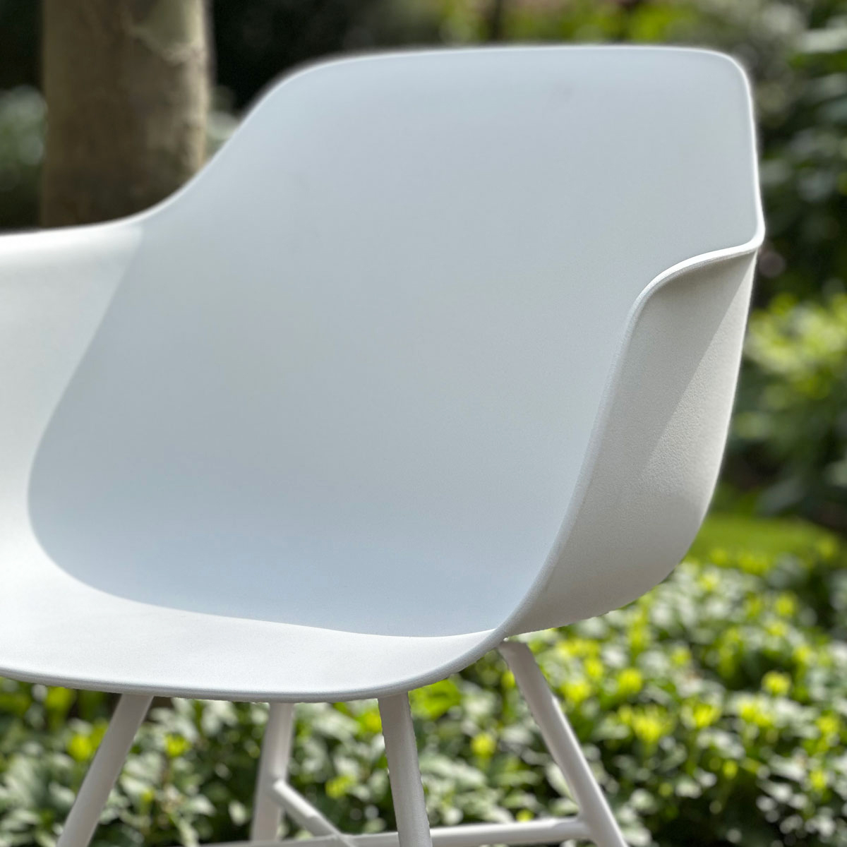Tuinstoel Noa-Puk - wit onderstel Wit