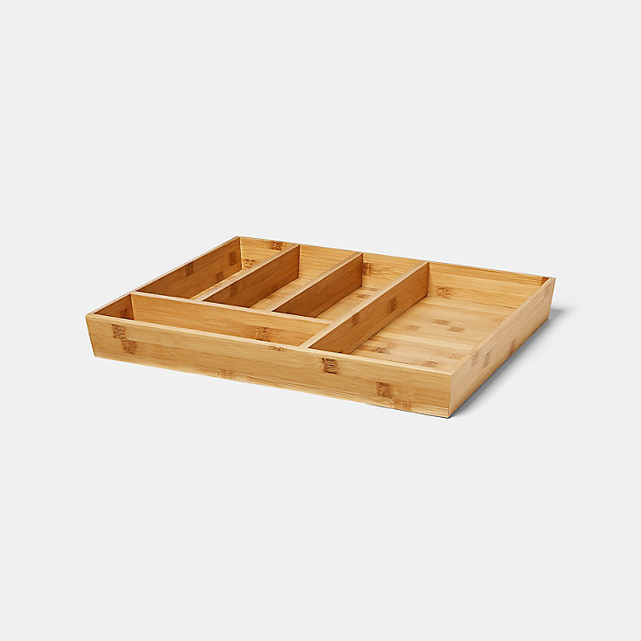 Range couverts GoodHome Nitaki bambou 50 x 42 cm, 5 compartiments