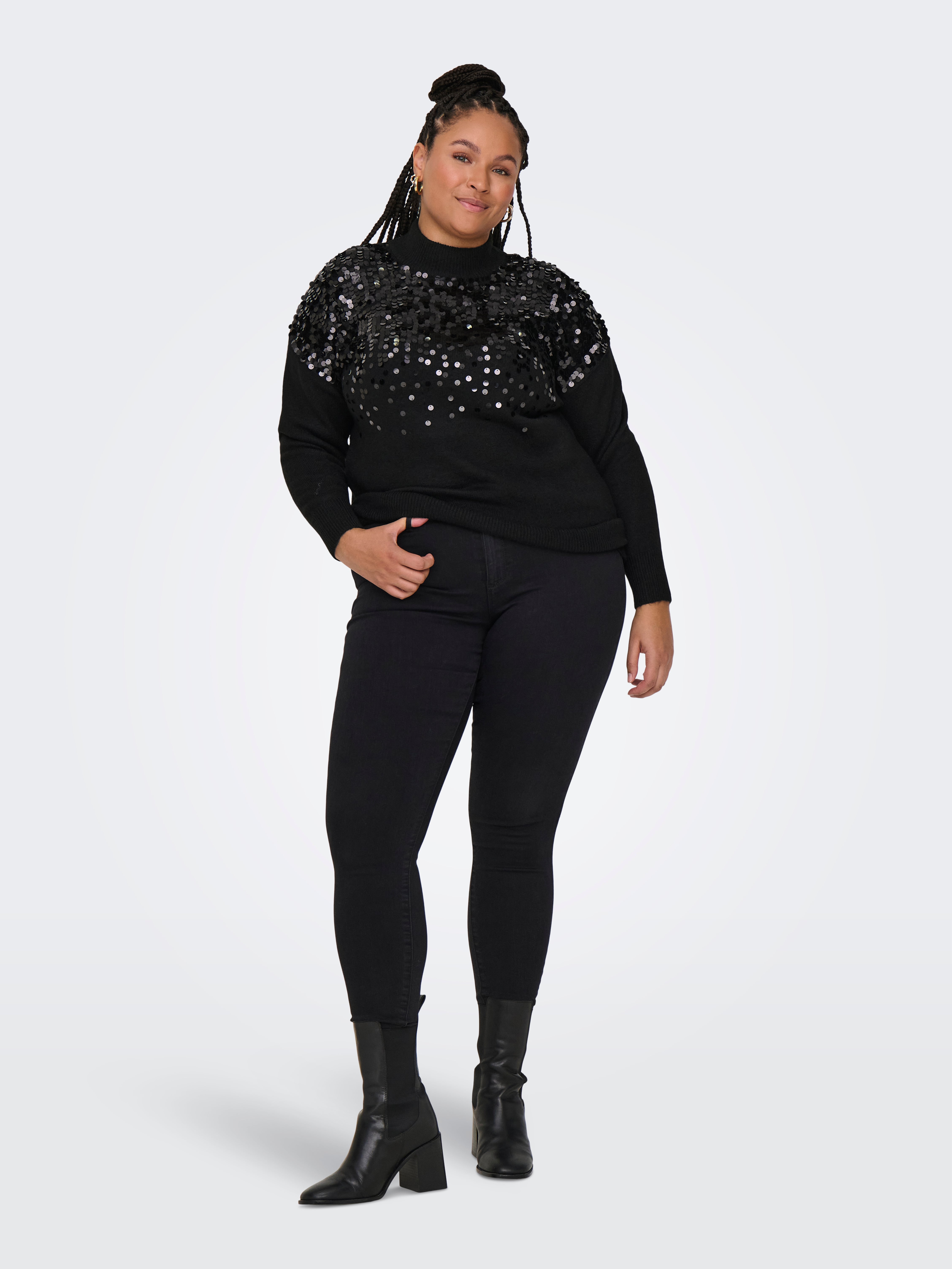 CARALBA Strickpullover Black