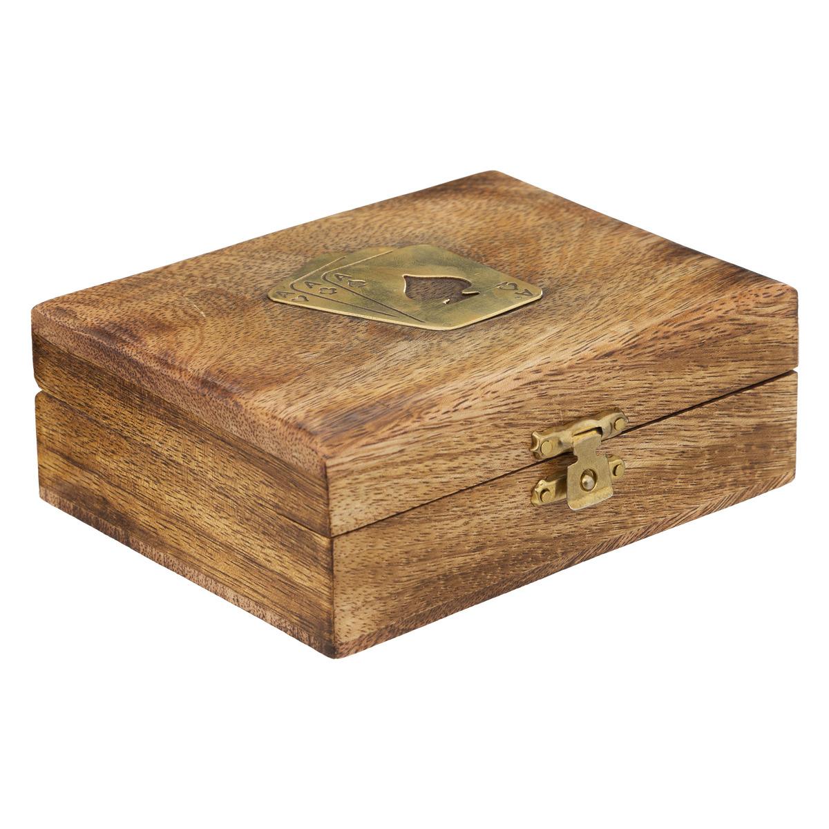 JEU DE CARTE BOIS ODILE D.12X9X4CM