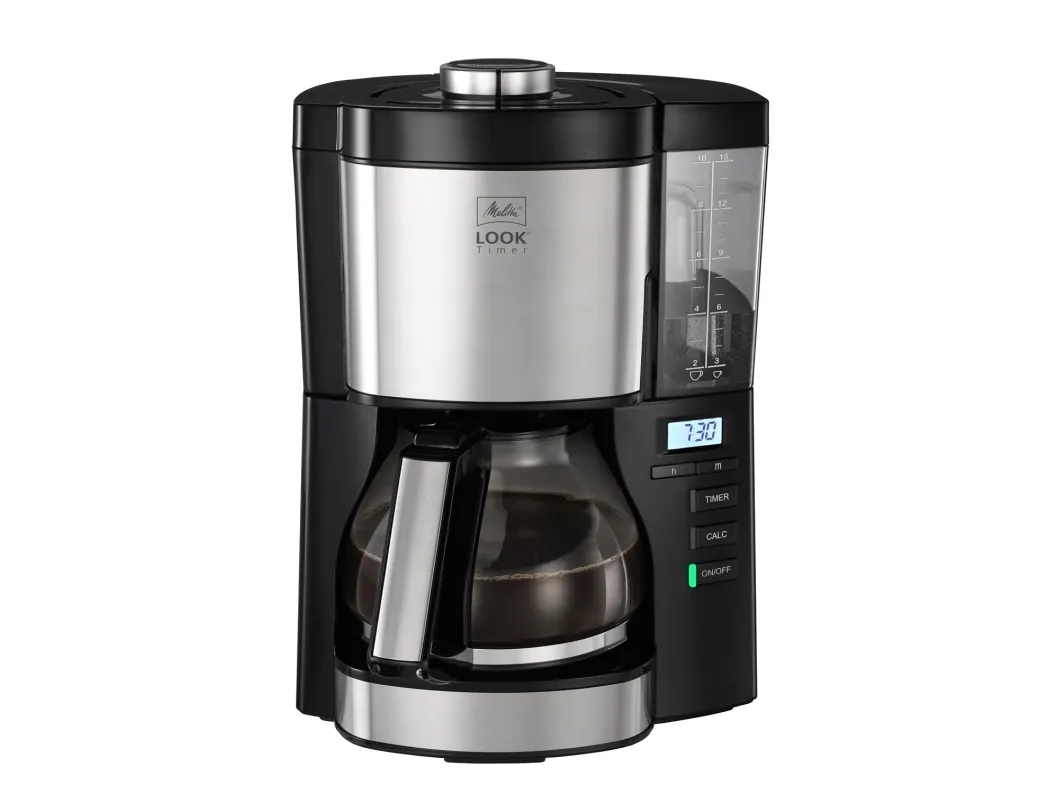 Melitta Look V Timer - Kaffemaskine - 10 kopper - sort