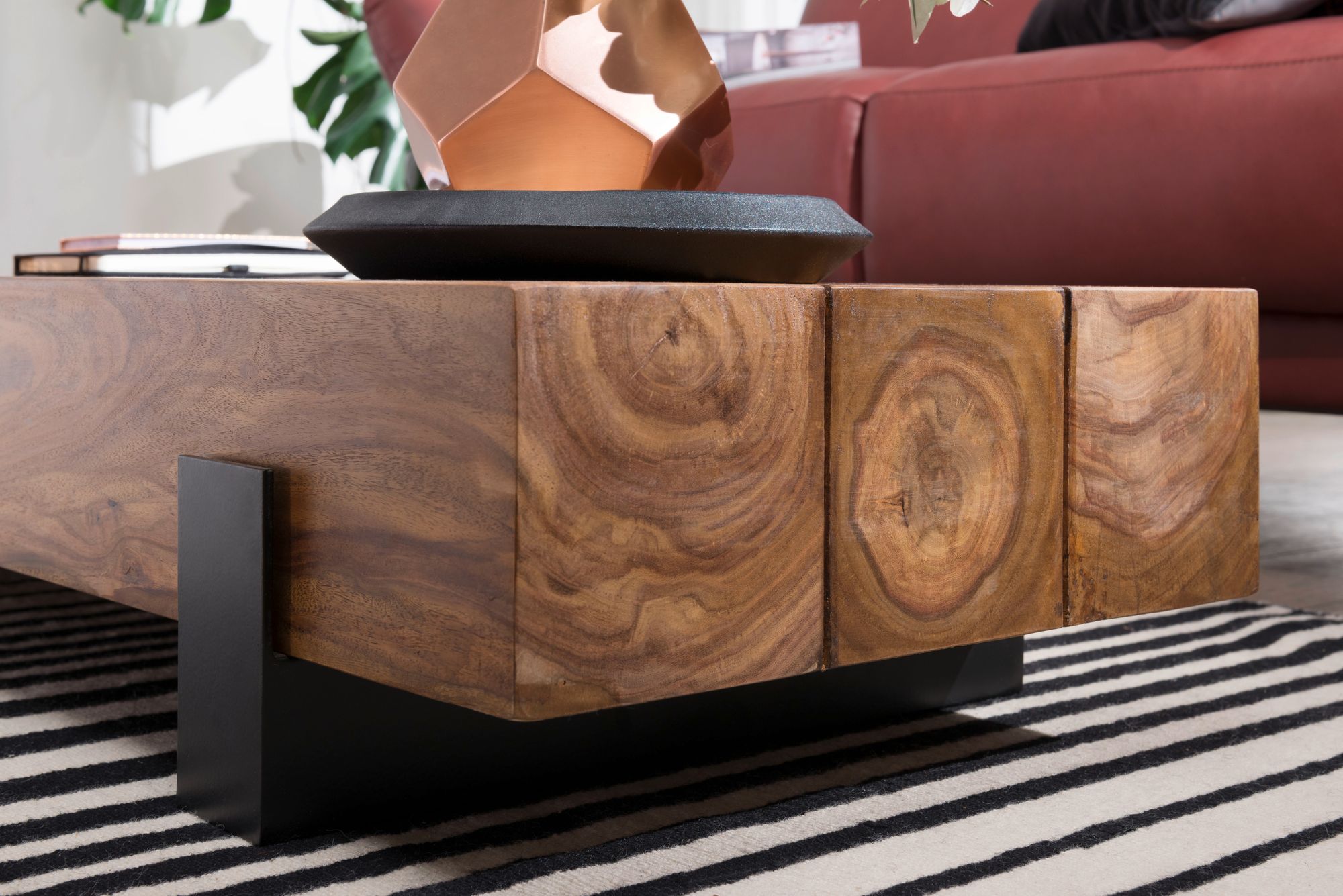 FineBuy Couchtisch Wohnzimmertisch Holz Massiv Sofatisch Tisch Wohnzimmer