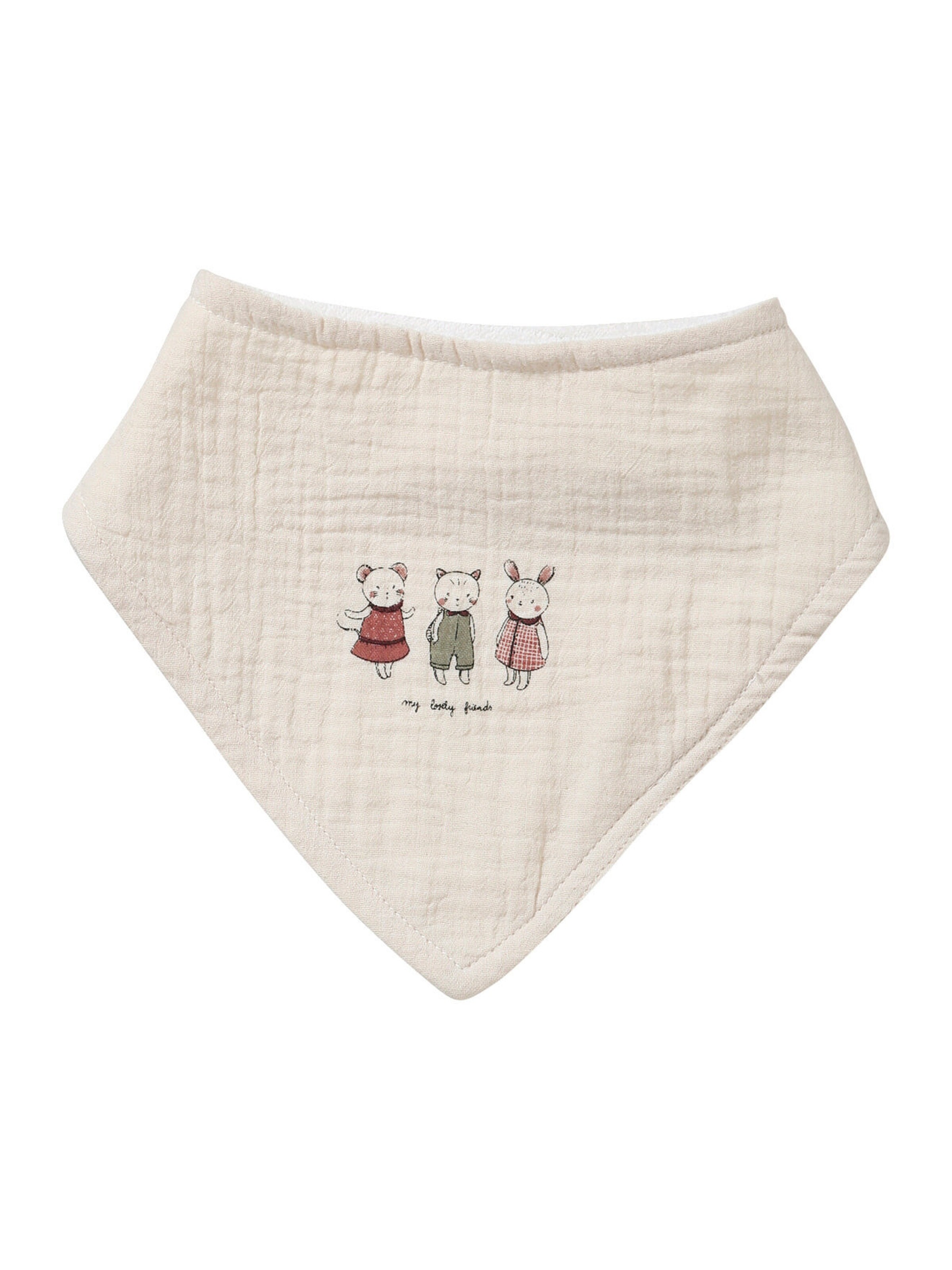 Vertbaudet 3er-Pack Baby Lätzchen/Halstücher rosa mäuse landhaus