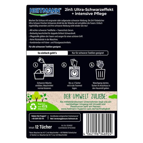 Heitmann Färbetücher Ultra-Schwarz