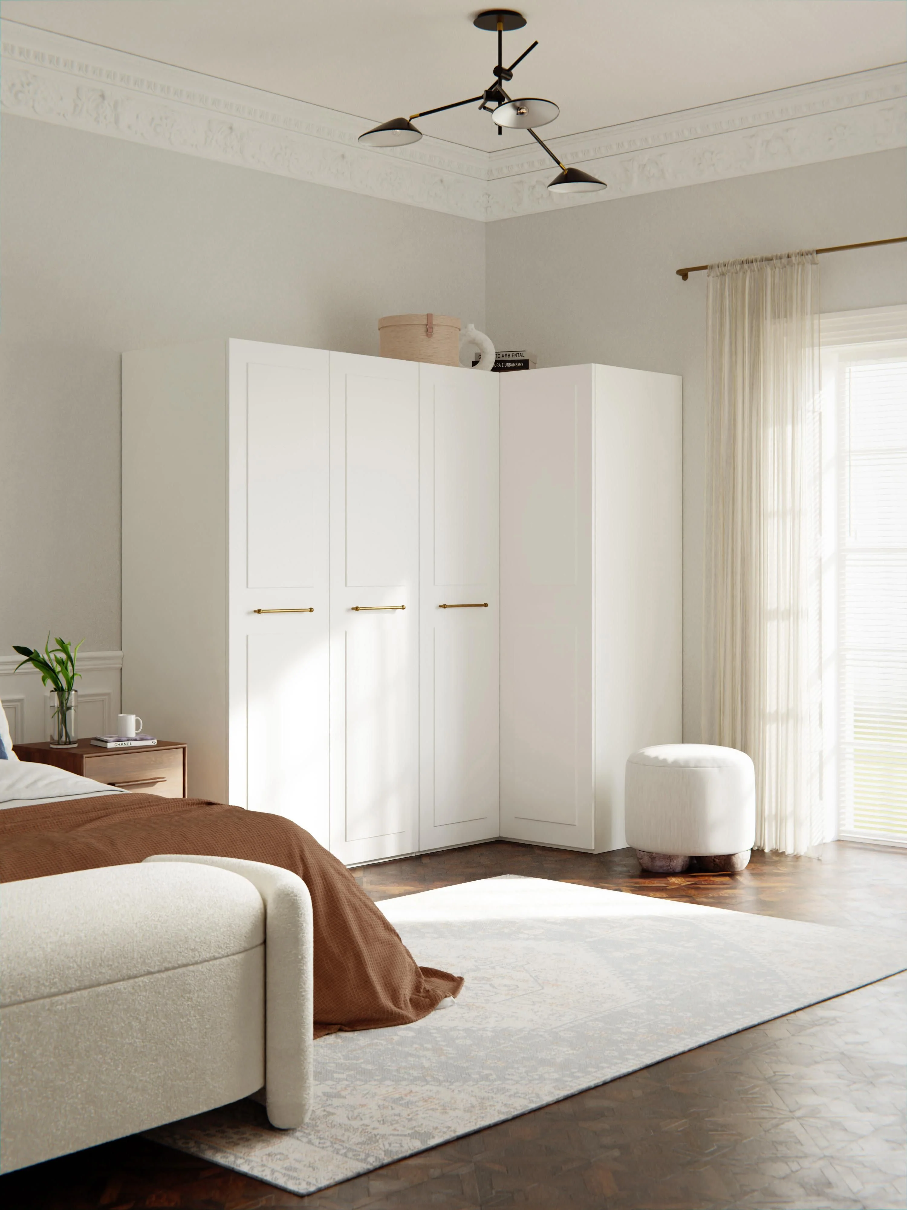 Modulaire hoekkast Charlotte, 215 cm breed, diverse varianten