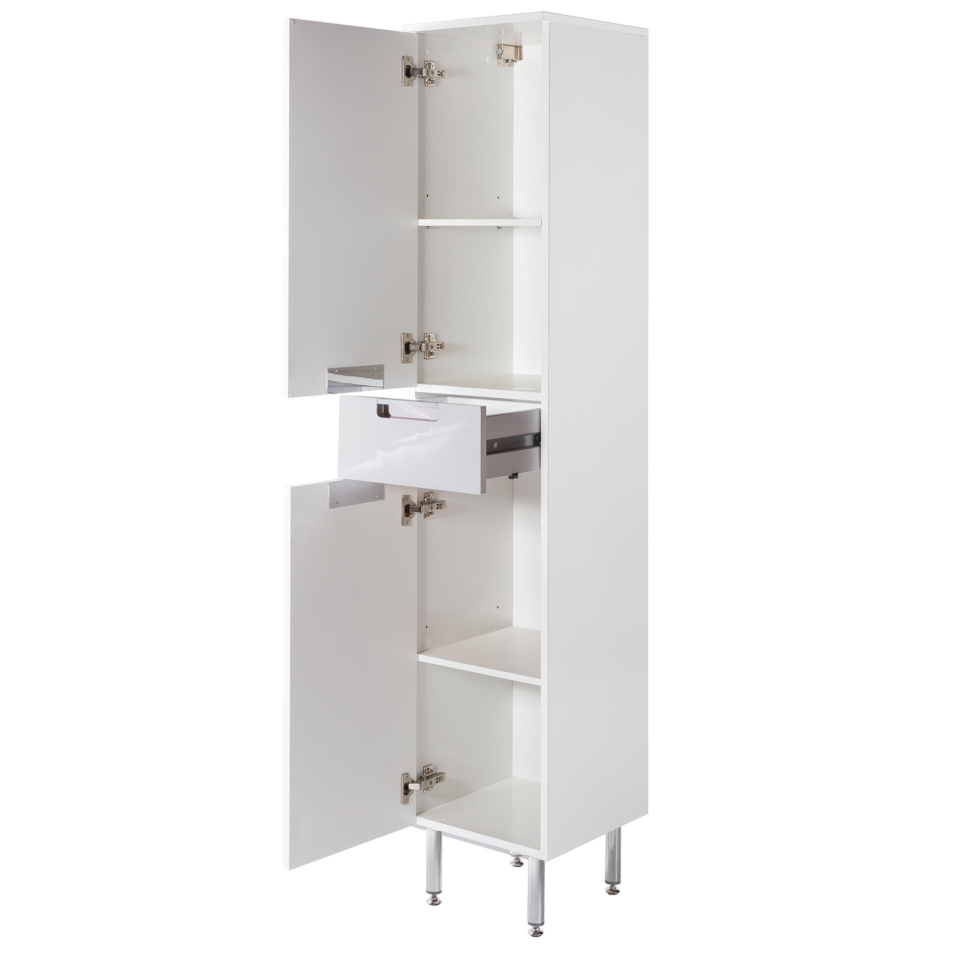 Hochschrank - weiß Hochglanz - 33 cm
