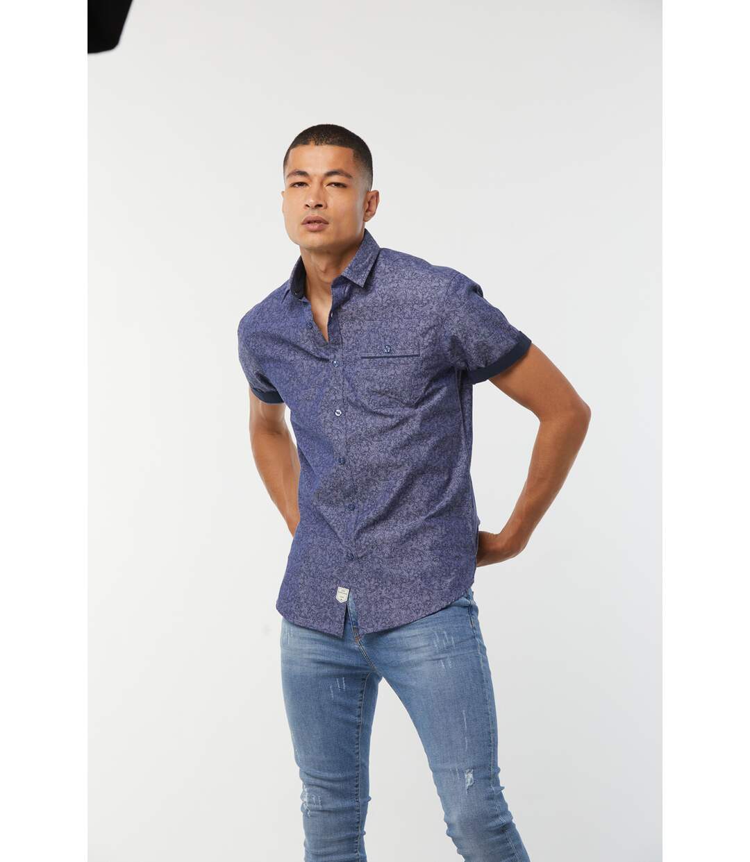 Chemise manches courtes coton slim DEPILO