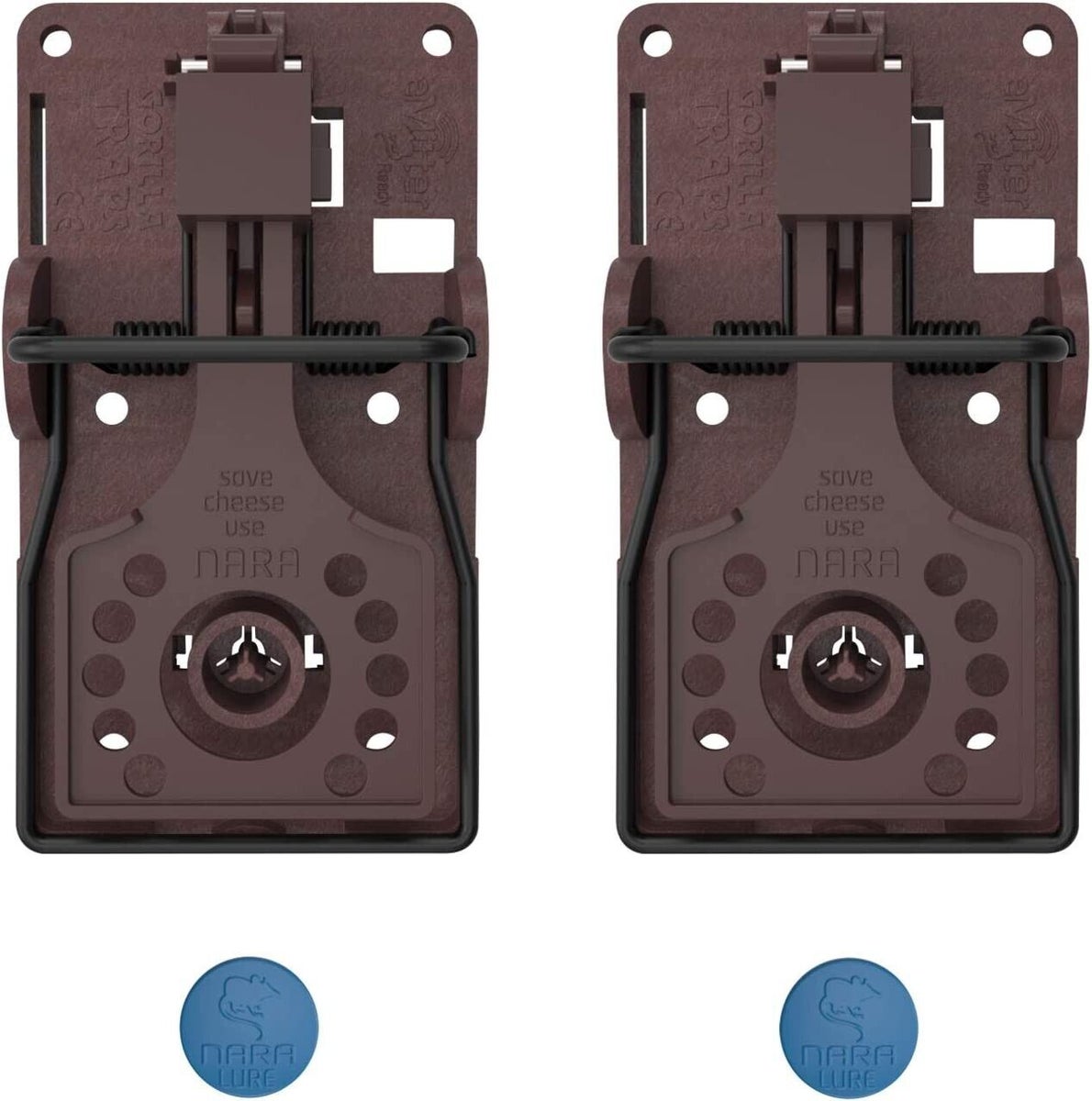 Rattenval inclusief controleblok, set van 2