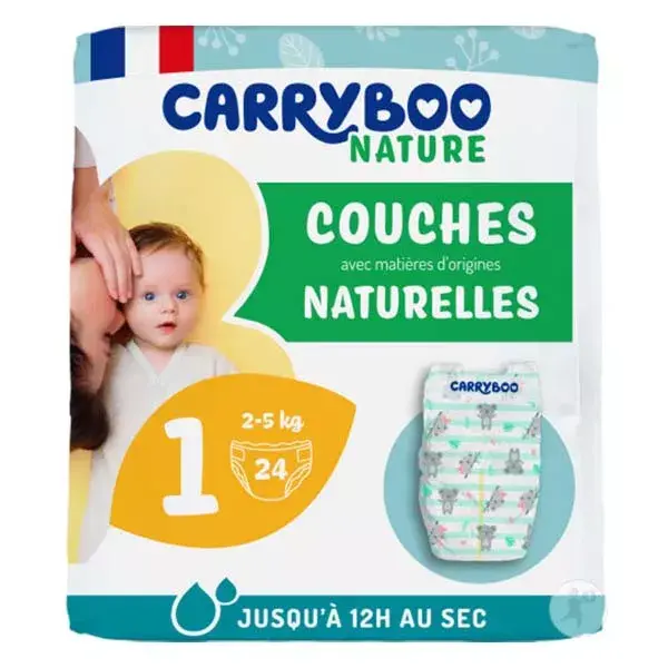 Fraldas Carryboo da nossa região, tamanho 1 (2-5kg)