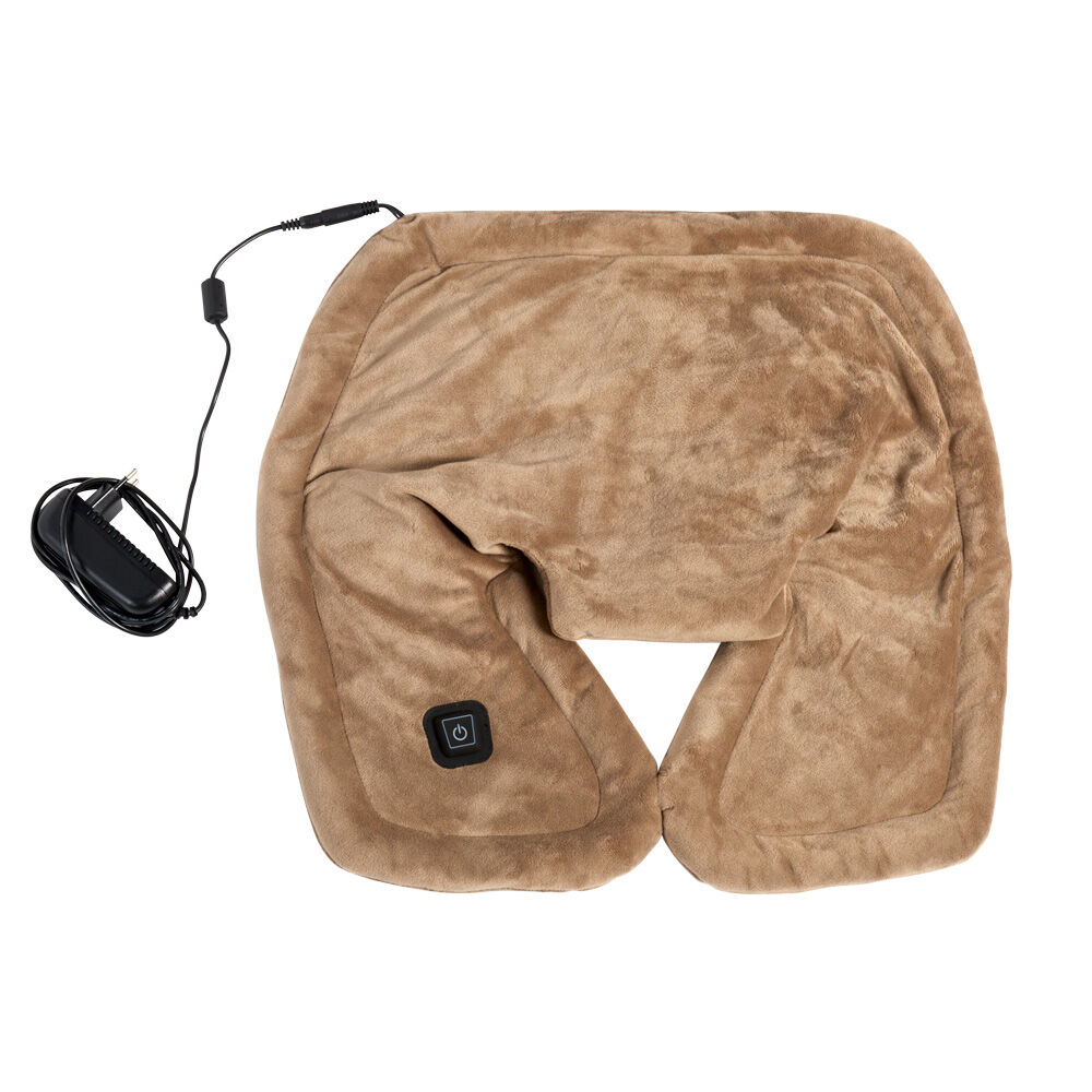 Coussin chauffant nuque épaules beige