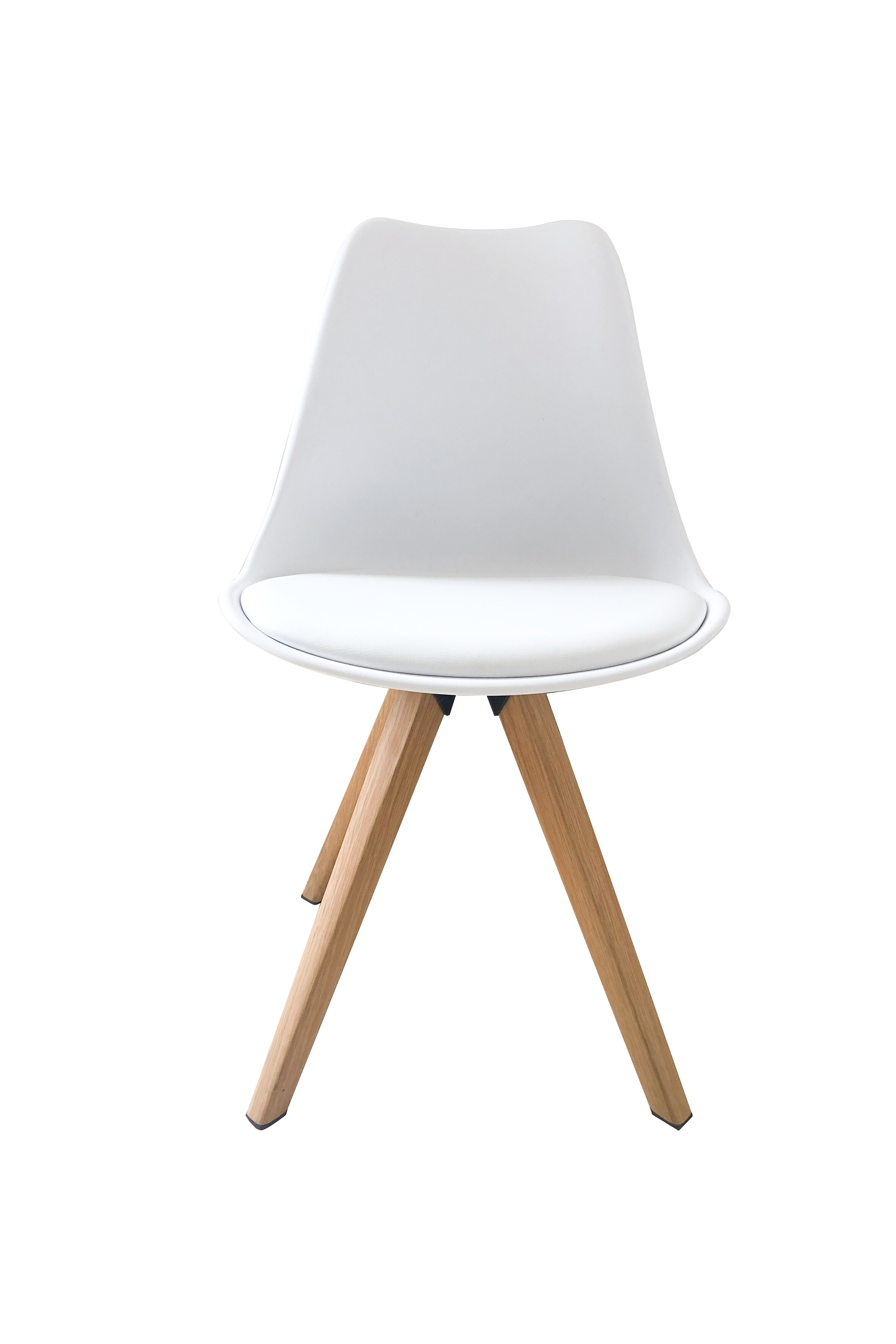 byLIVING Esszimmerstuhl KIRA, 2-er Set, Kunstleder weiß, Gestell Eiche-Optik