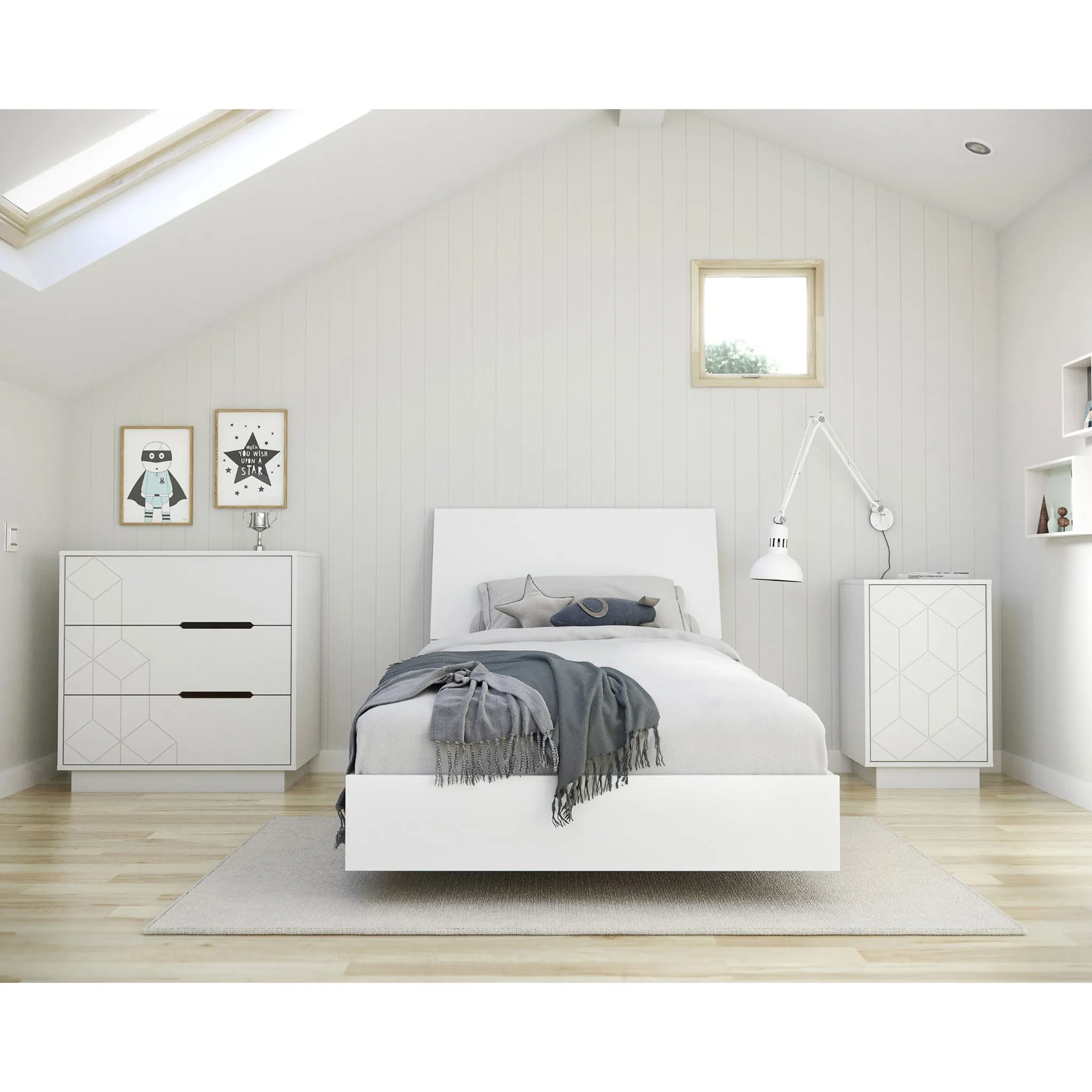 Nexera Table de Nuit - Blanc