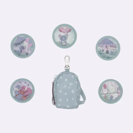 Beckmann Mini Rucksack mit Buttons, Forest Deer Dusty Mint