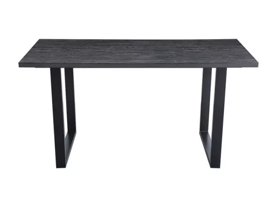 Table à manger haute EDWAR longueur 180cm en décor brun foncé, idéal pour une salle à manger conviviale