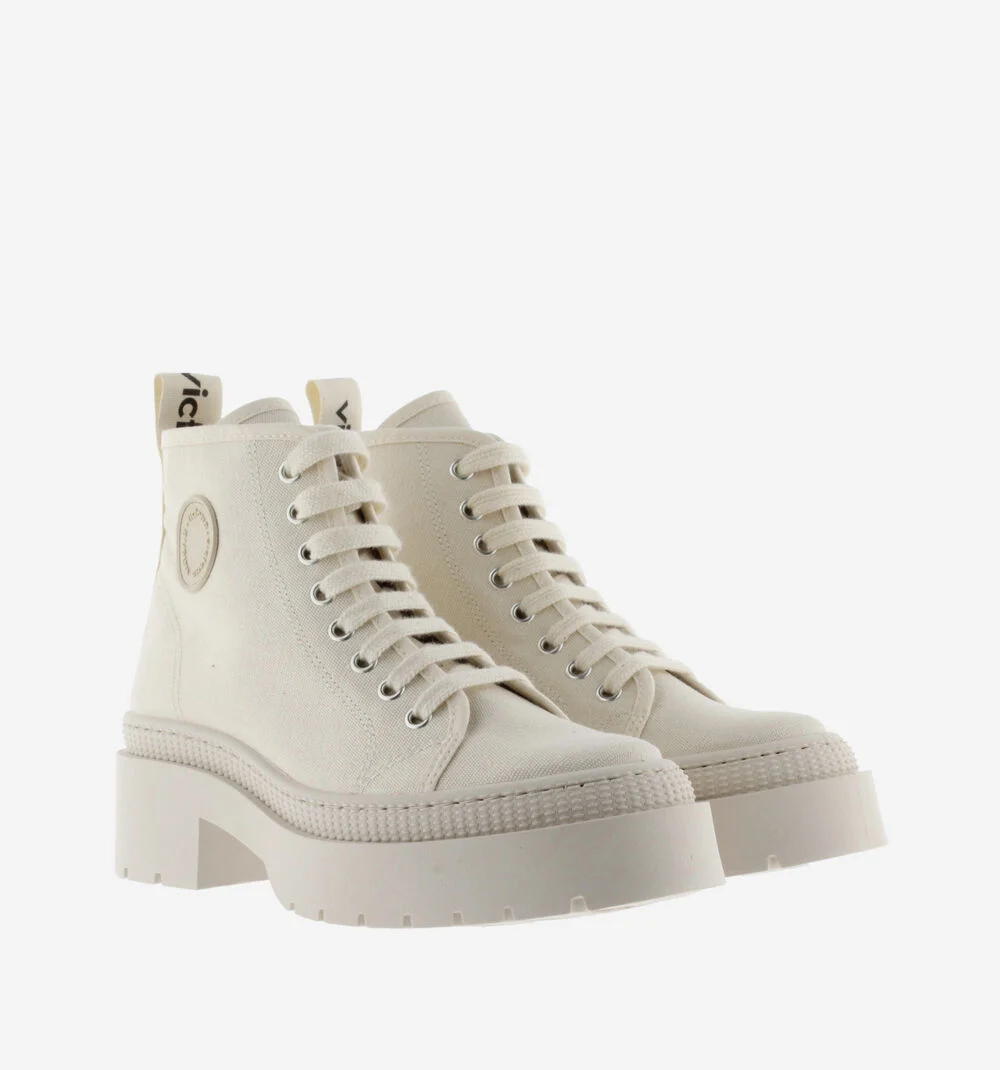 CIELO BOTTINE TOILE Bottines en toile avec talon pour femme CRUDO