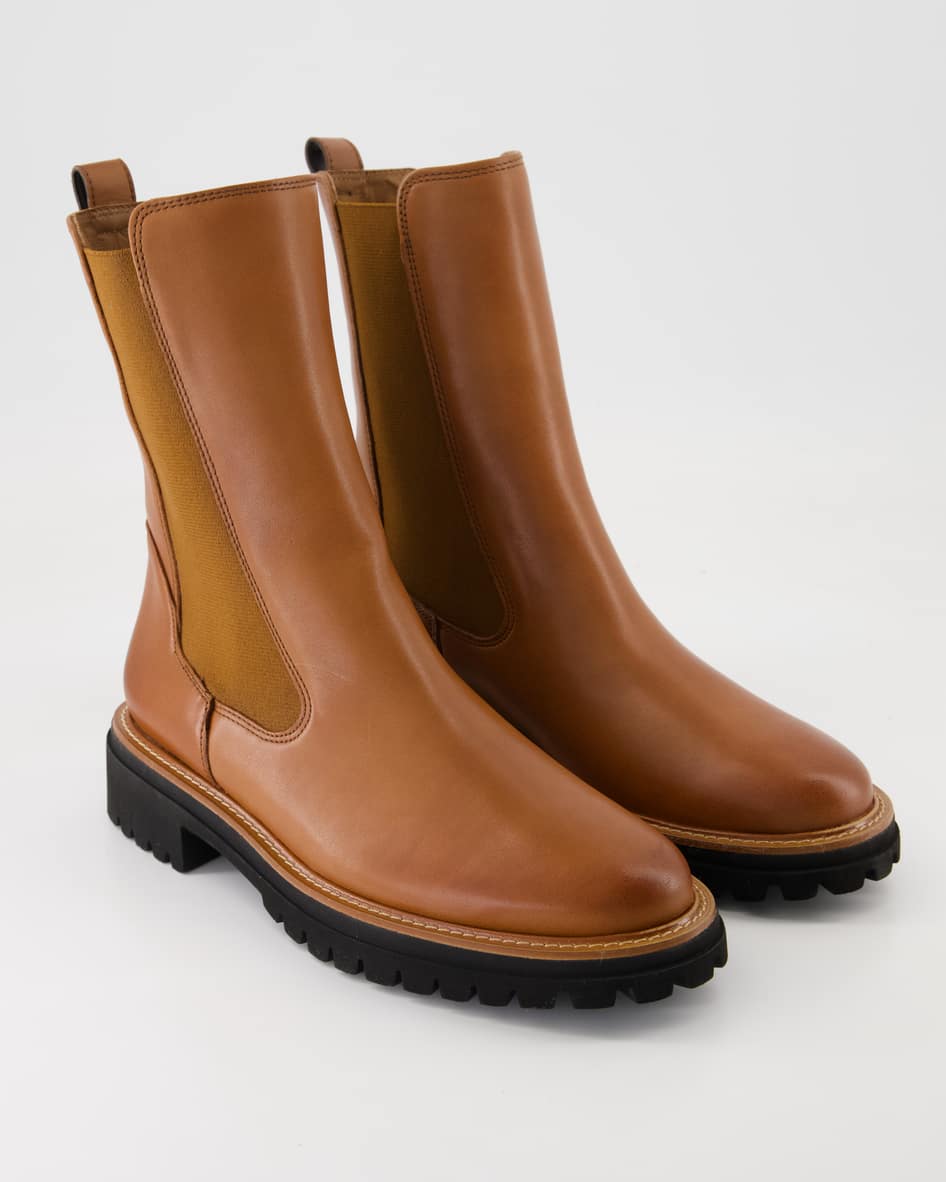 Paul Green 8026-016 Chelsea Boots in Braun