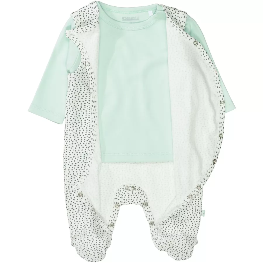 STACCATO Strampler+Shirt offwhite gemustert