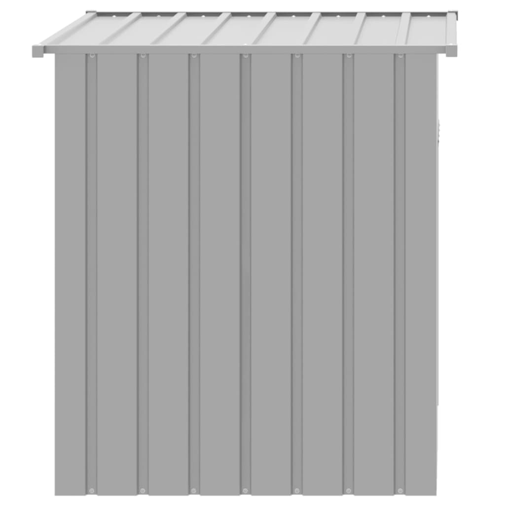 Canil vidaXL com telhado de aço galvanizado, cinza claro, 110x103x109cm