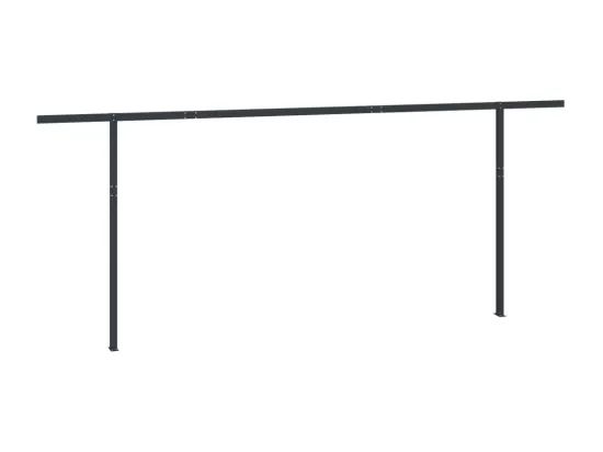 Jeu de poteaux d'auvent anthracite 600x245 cm fer