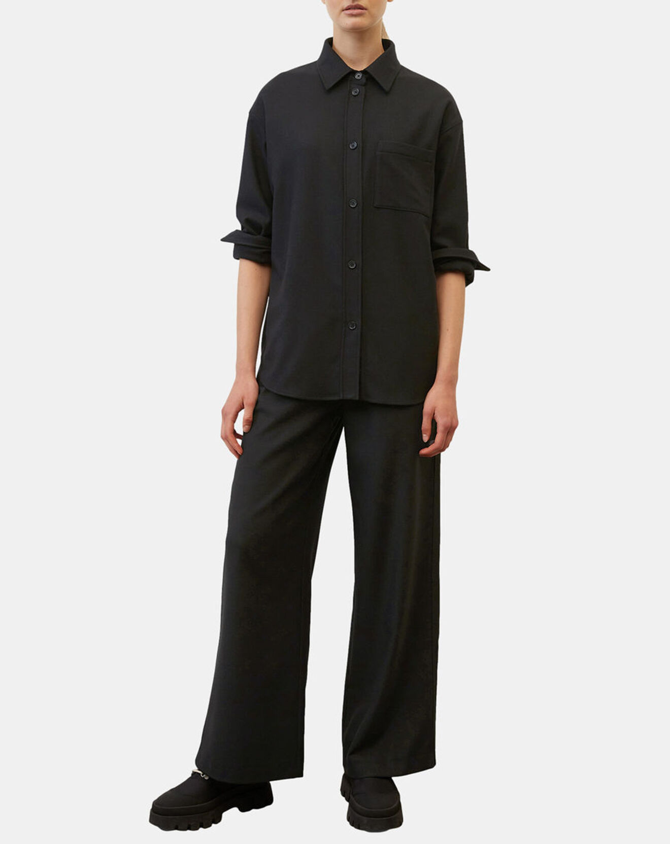 Marc O'Polo Surchemise en Laine mélangée noire