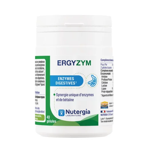 Equilibre Digestif - Ergyzym - Enzymes digestives - 40 Gélules