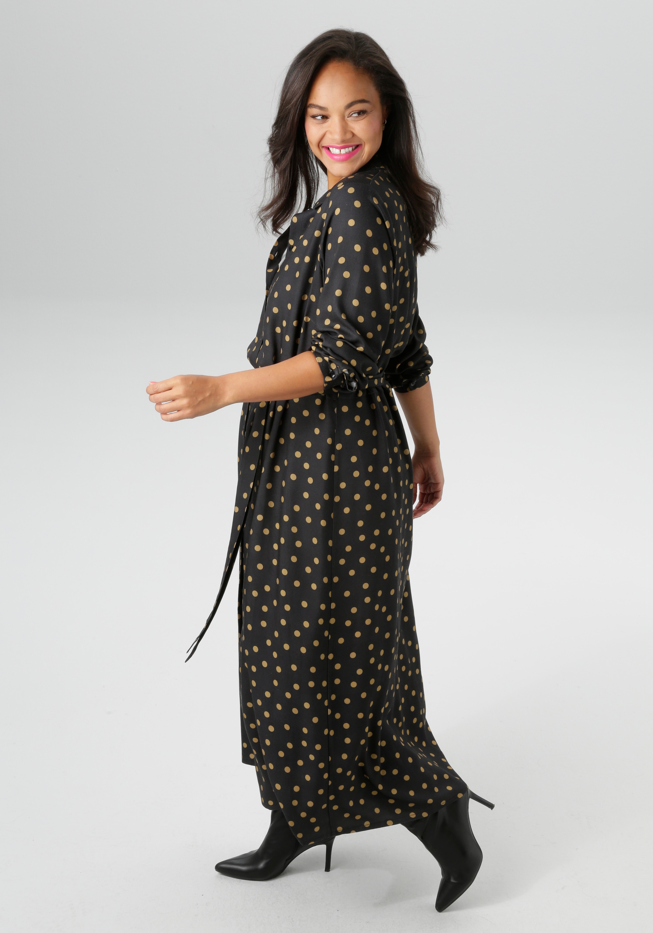 Aniston PLUS Blusenkleid aus weich fallender Viskose - NEUE KOLLEKTION