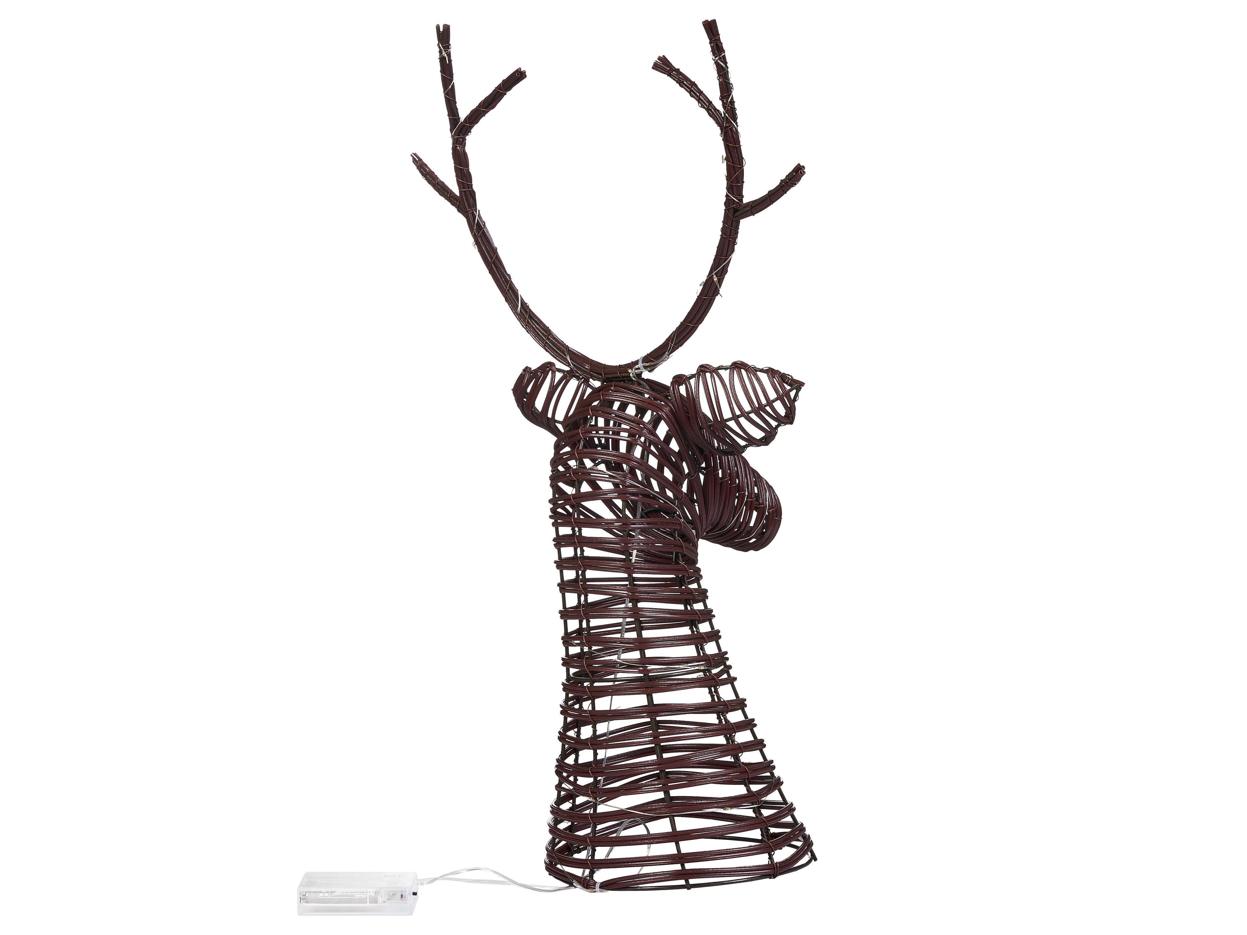 Kerstdecoratie LED DYBESO Rendier 60 cm Donkerbruin