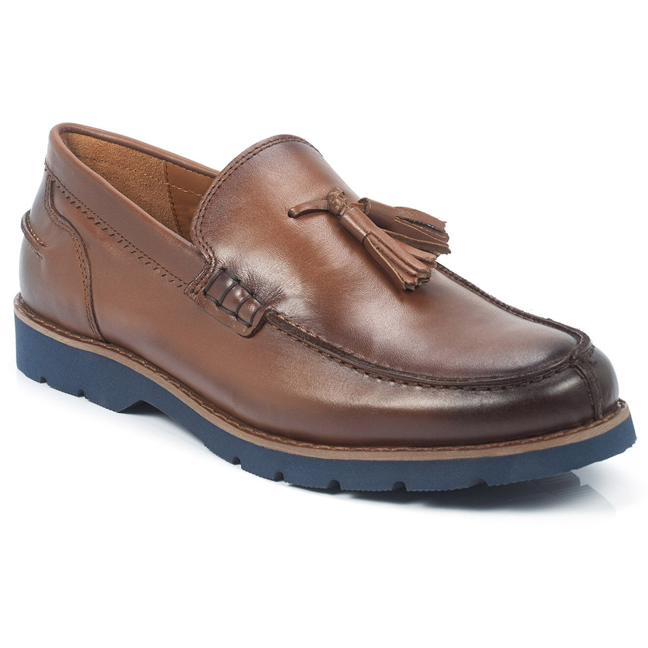 Caramelo Mocassins en Cuir Elio marron