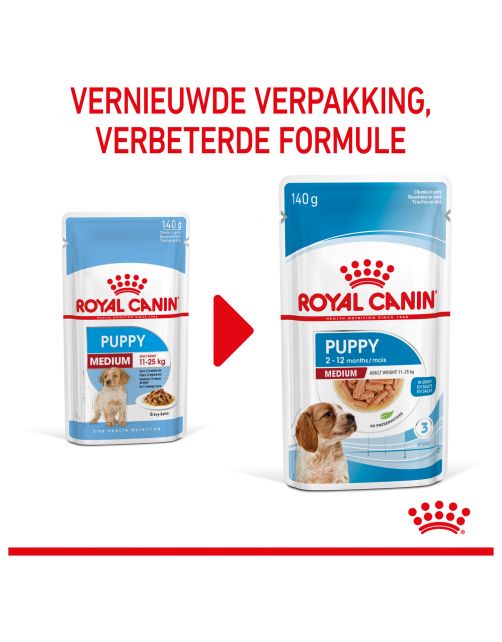 Royal Canin Medium Natvoer - Puppy-Hondenvoer - 140 g