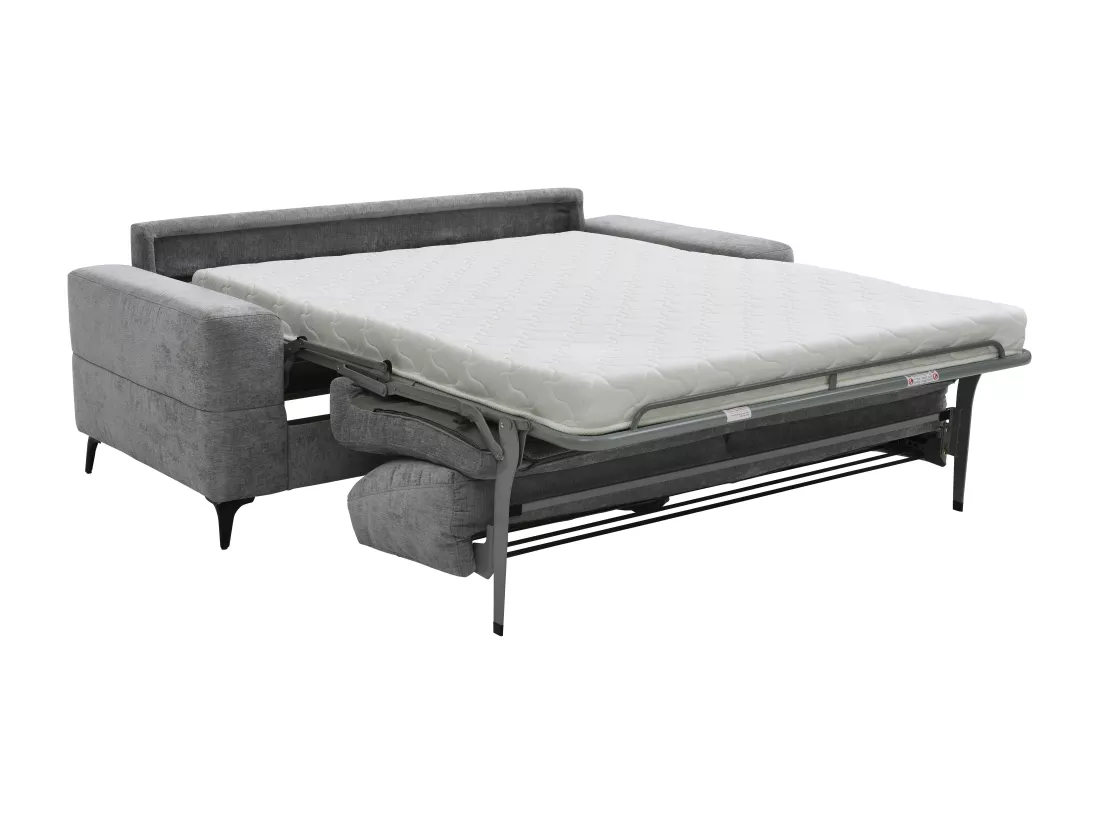 Canapé 3 places convertible express en tissu gris DUJARDA